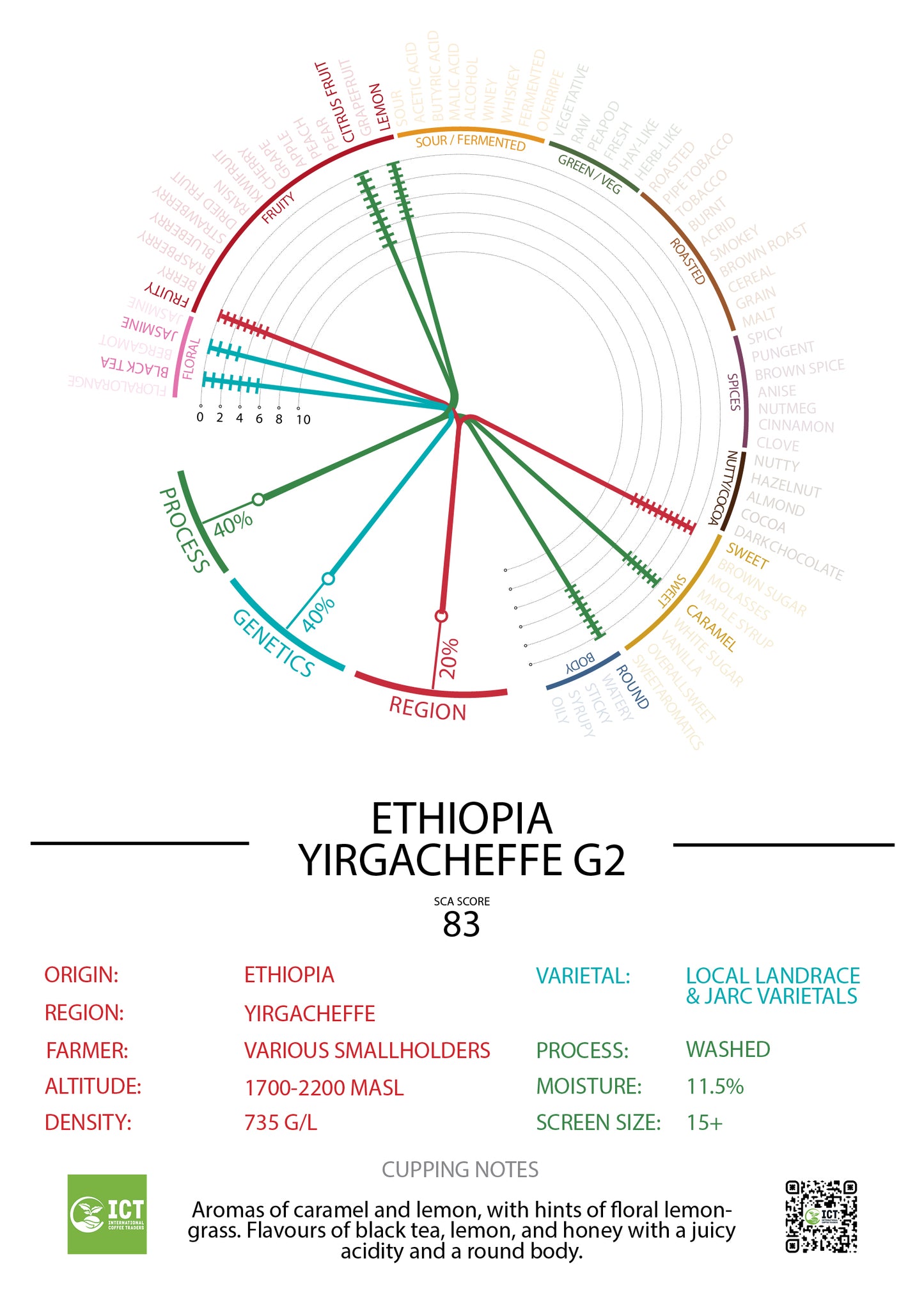 Ethiopia - Yirgacheffe - "Grade 2" Washed