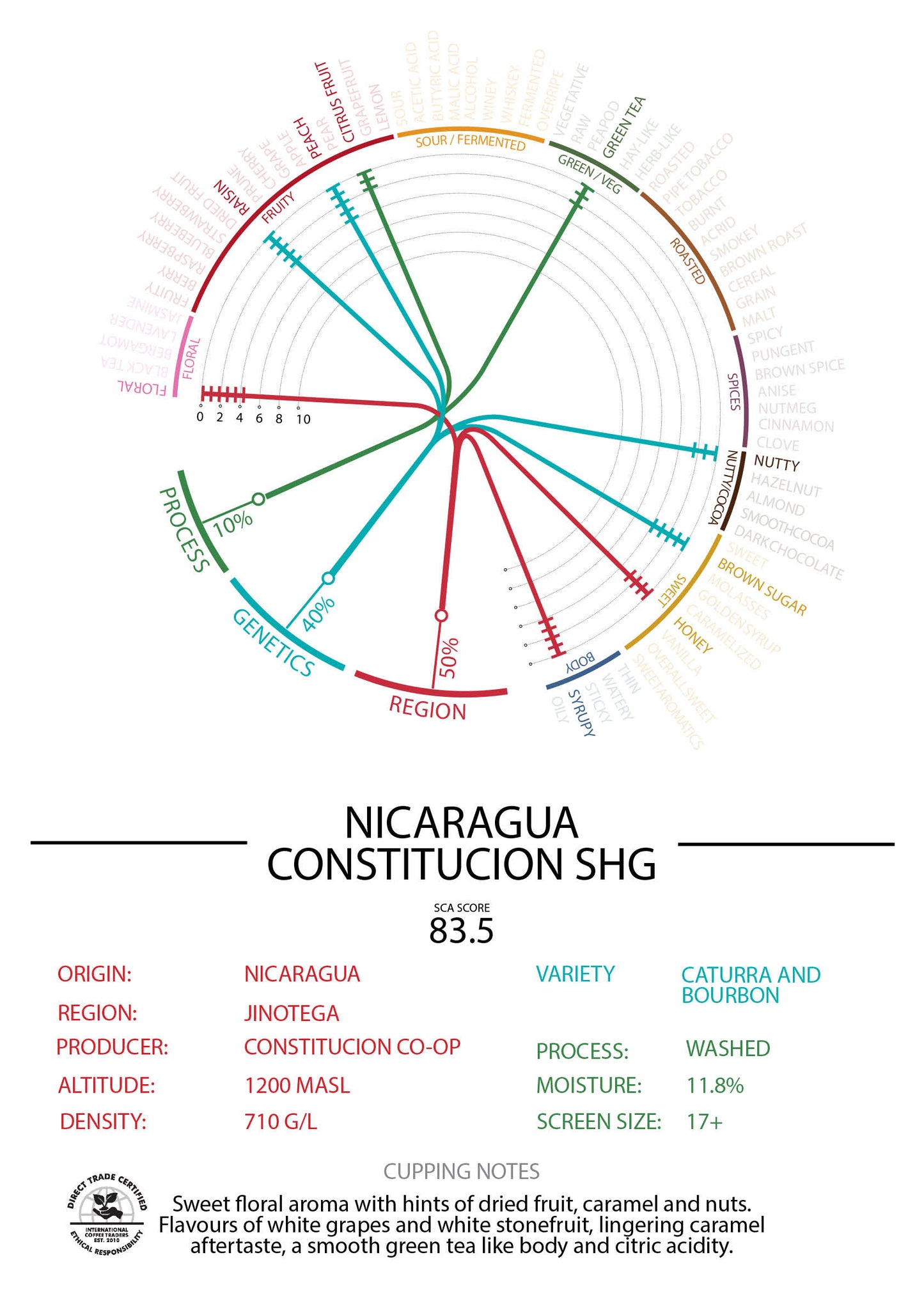 Nicaragua - Café Constitución - "SHG" Washed